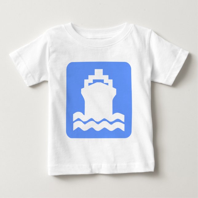 Schiffform - Baby Blue Baby T-shirt (Vorderseite)