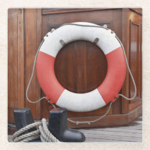 Schiffs-Rettungsgürtel Glasuntersetzer