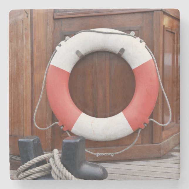 Schiffs-Rettungsgürtel Steinuntersetzer (Vorderseite)