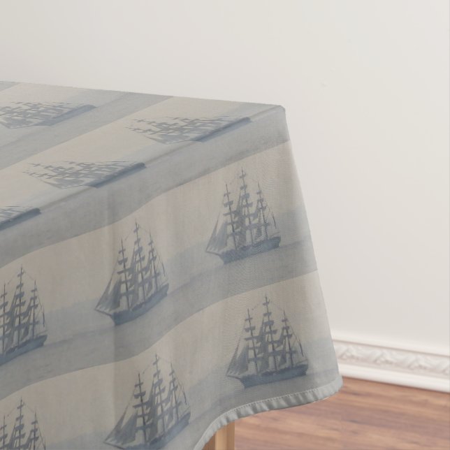 Schiffs-SeemarineSegelboot-Segeln-Dekor Tischdecke (Beispiel)