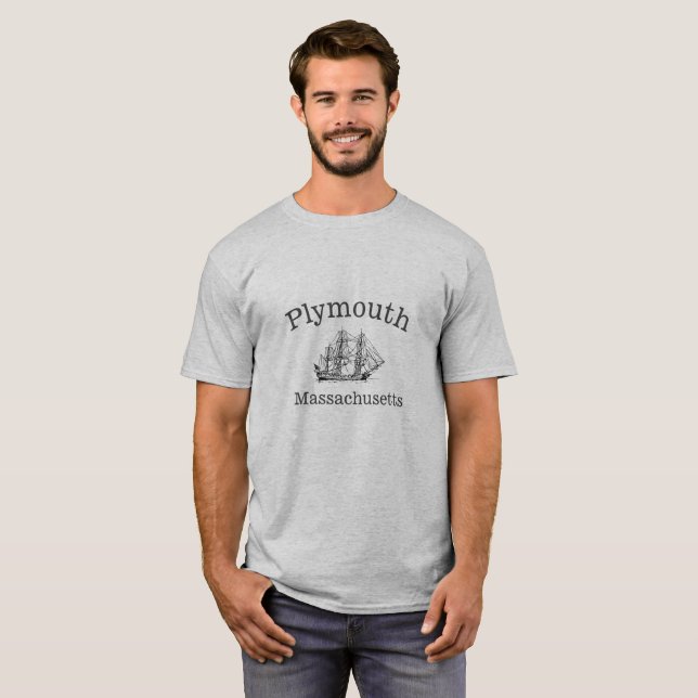 Schiffs-T - Shirt Plymouths Massachusetts (Vorne ganz)