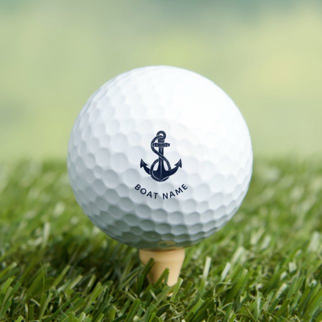 Schiffsanker Bootsname Segelcustom Golfball (Insitu T-Shirt)