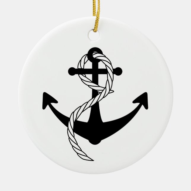 Schiffsanker Keramikornament (Vorne)
