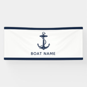 Schiffsanker und Name - nautische Tradition Banner