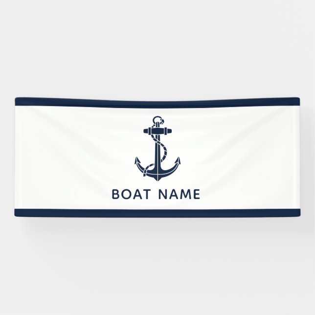 Schiffsanker und Name - nautische Tradition Banner (Horizontal)