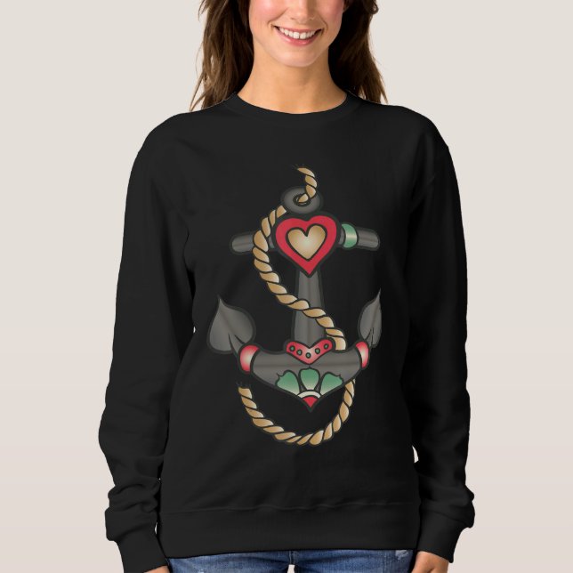 Schiffsankersymbol Sweatshirt (Vorderseite)