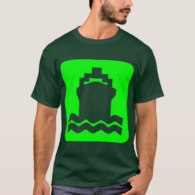 Schiffsform - grün T-Shirt (Vorderseite)