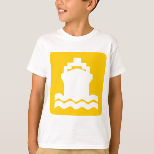 Schiffsform - orange T-Shirt