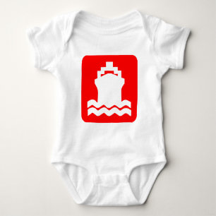 Schiffsform - Rot Baby Strampler