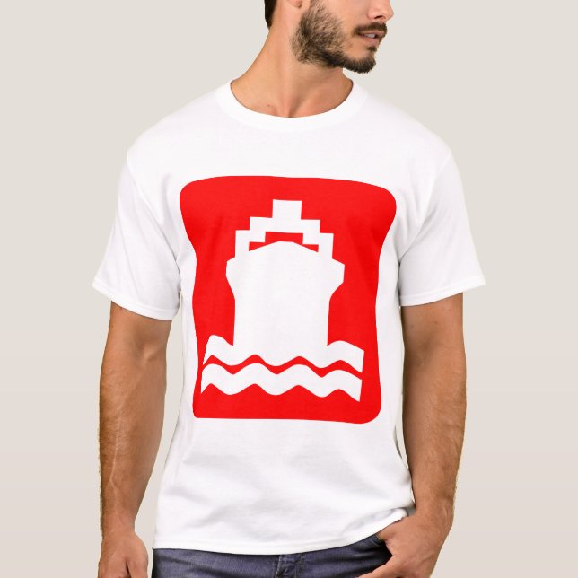 Schiffsform - Rot T-Shirt (Vorderseite)