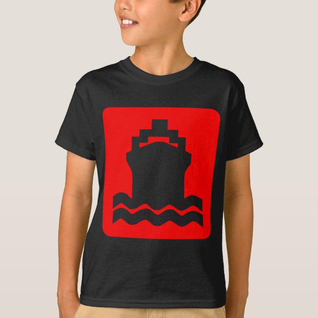 Schiffsform - Rot T-Shirt (Vorderseite)