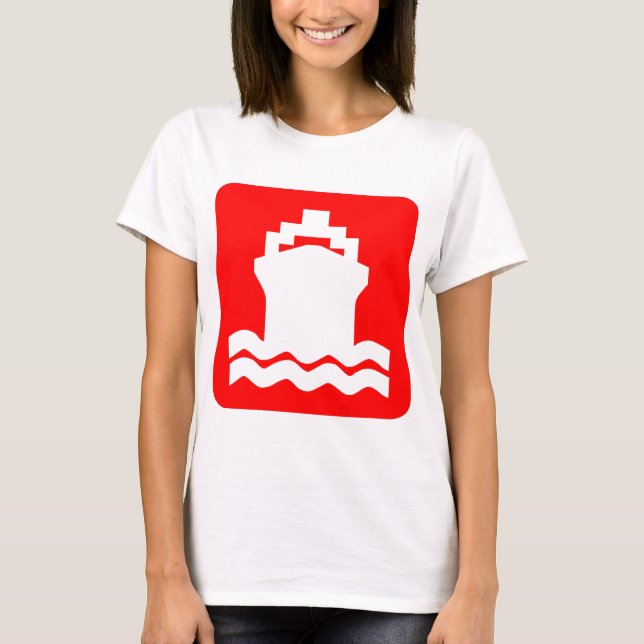 Schiffsform - Rot T-Shirt (Vorderseite)