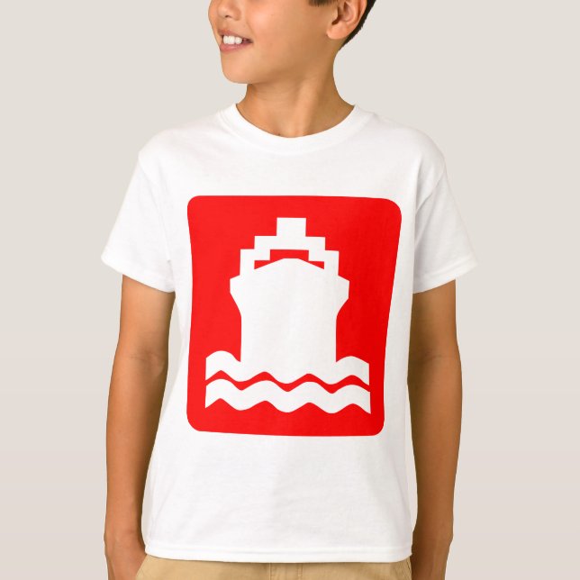 Schiffsform - Rot T-Shirt (Vorderseite)