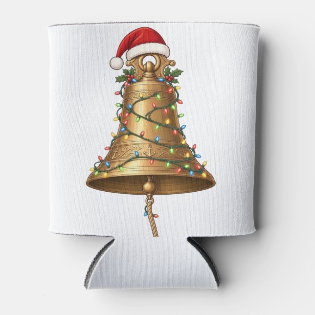 Schiffsglocken-Weihnachtsmannmütze Weihnachtsbeleu Dosenkühler (Vorderseite)