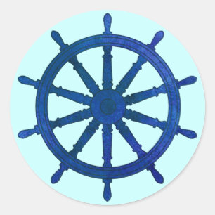 Schiffshelm Runder Aufkleber