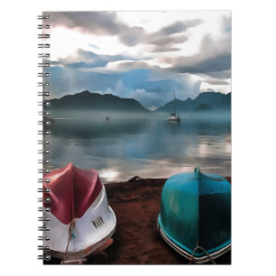 Schiffshügel und Marmaris Winter Seascape Notizblock