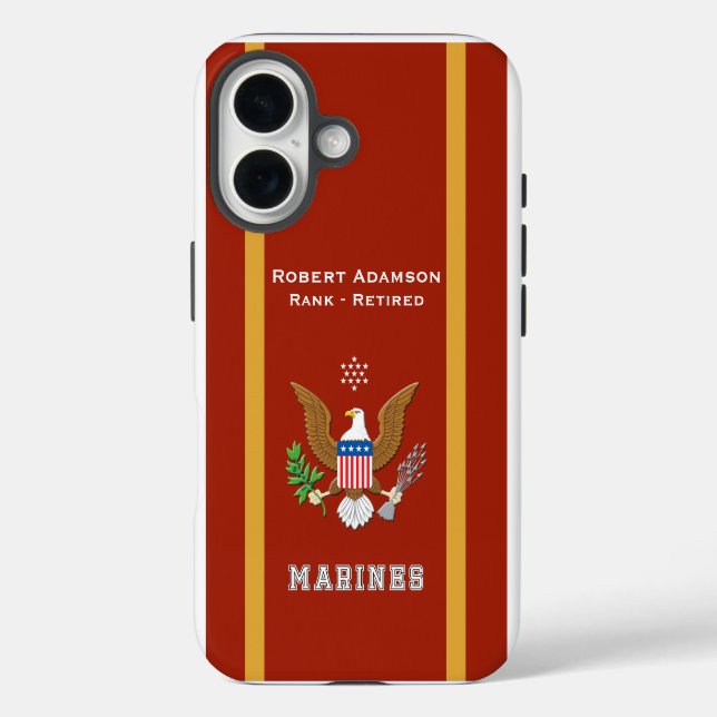 Schiffsinsignien, Personalisiert mit Namen iPhone 16 Hülle (Rückseite)