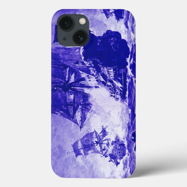 SCHIFFSKAMPF IN BLAU Case-Mate iPhone HÜLLE (Rückseite)