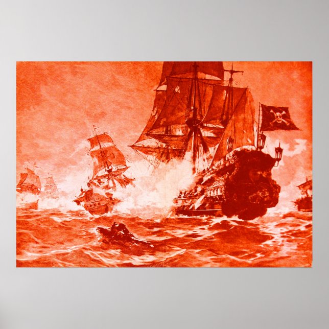 SCHIFFSKAMPF IN ROT POSTER (Vorne)
