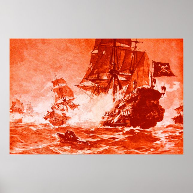 SCHIFFSKAMPF IN ROT POSTER (Vorne)