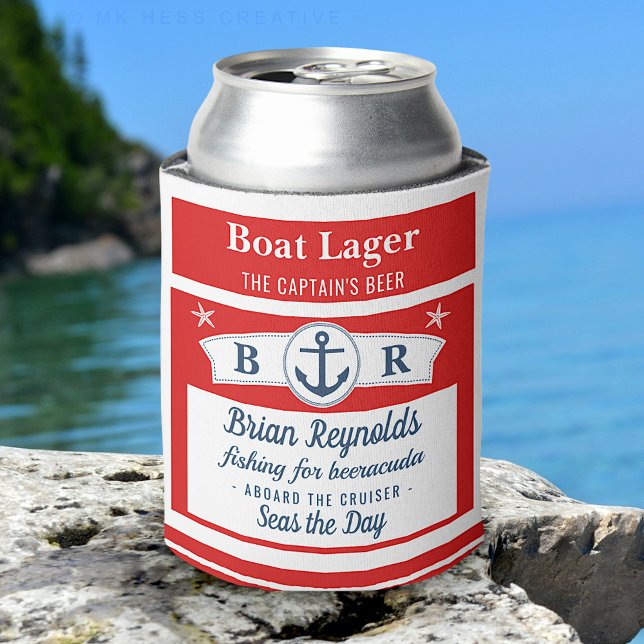 Schiffskapitän Anchor Boat Lager Beer | Benutzerde Dosenkühler (Von Creator hochgeladen)