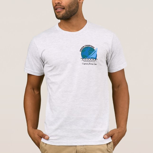Schiffskapitän Ash Vivid Printing 'Origin Charters T-Shirt (Vorderseite)