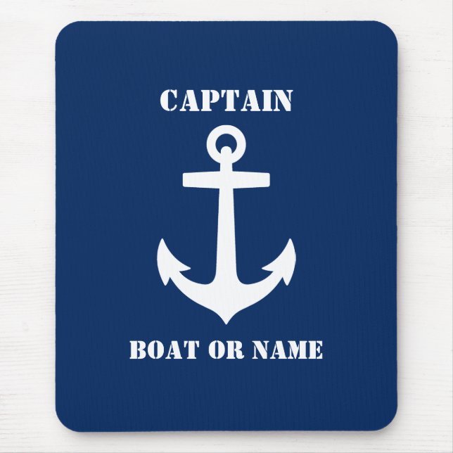 Schiffskapitän des Nautic Classic Anchor oder Name Mousepad (Vorne)