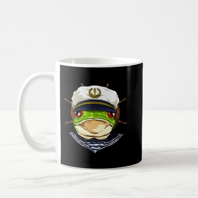 Schiffskapitän Frog Boat Lover Boat Eigentümer Sai Kaffeetasse (Links)