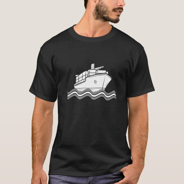 Schiffskapitän Seaman Sailor Cargo Shi T-Shirt (Vorderseite)