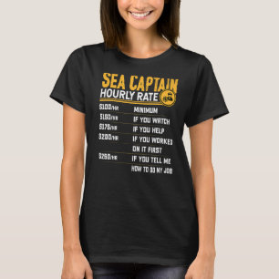 Schiffskapitän Stundensegler Segelboot T-Shirt