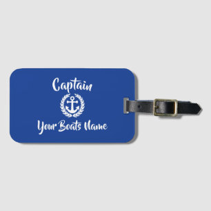 Schiffskapitän und Anker Gepäckanhänger
