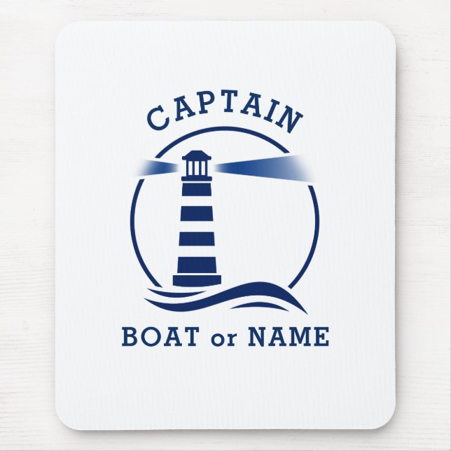 Schiffskapitän und -schiff oder Marine Mousepad (Vorne)