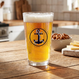 Schiffsname und Anker ID619 Glas