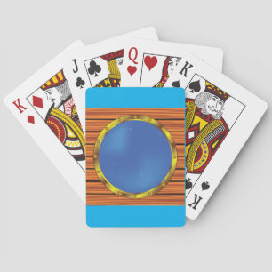 Schiffsporthole-Fenster mit blauem Wasser Spielkarten