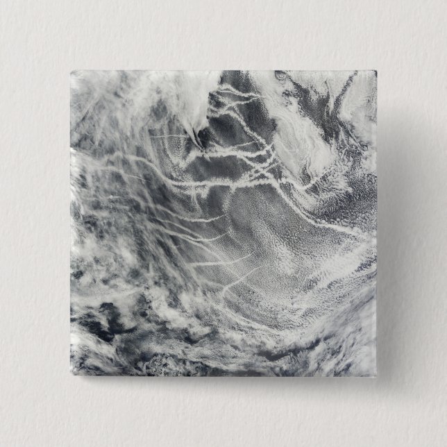 Schiffspuren im Pazifischen Ozean Button (Vorderseite)