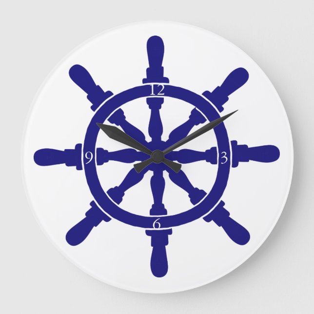 Schiffsrad Große Wanduhr (Vorderseite)