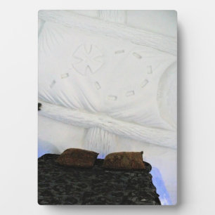 Schiffssaal im Hotel de Glace, Quebec, Kanada Fotoplatte