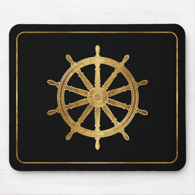 Schiffssteuer Mousepad (Vorne)