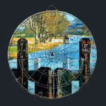 SCHIFFSTRECKE DARTSCHEIBE<br><div class="desc">Ein künstlerisches Design des Ausblicks von den Schleusentoren des Kanals.</div>