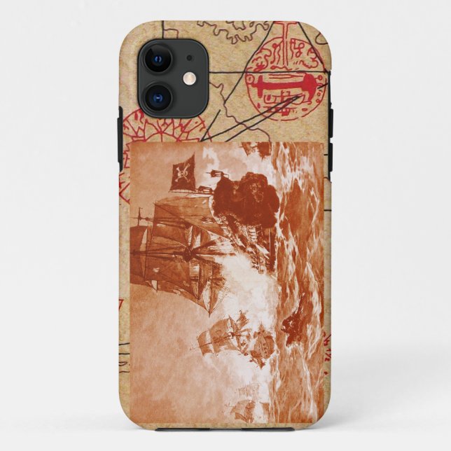 SCHIFFSTRECKE/KARTEN-KARTEN Case-Mate iPhone HÜLLE (Rückseite)
