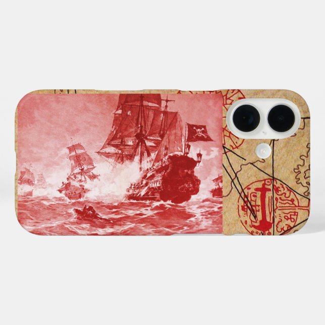 SCHIFFSTRECKE/KARTEN-KARTEN iPhone 16 HÜLLE (Rückseite (Horizontal))