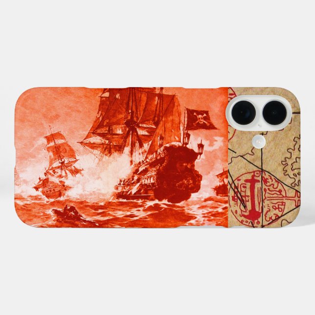 SCHIFFSTRECKE/KARTEN-KARTEN iPhone 16 PLUS HÜLLE (Rückseite (Horizontal))