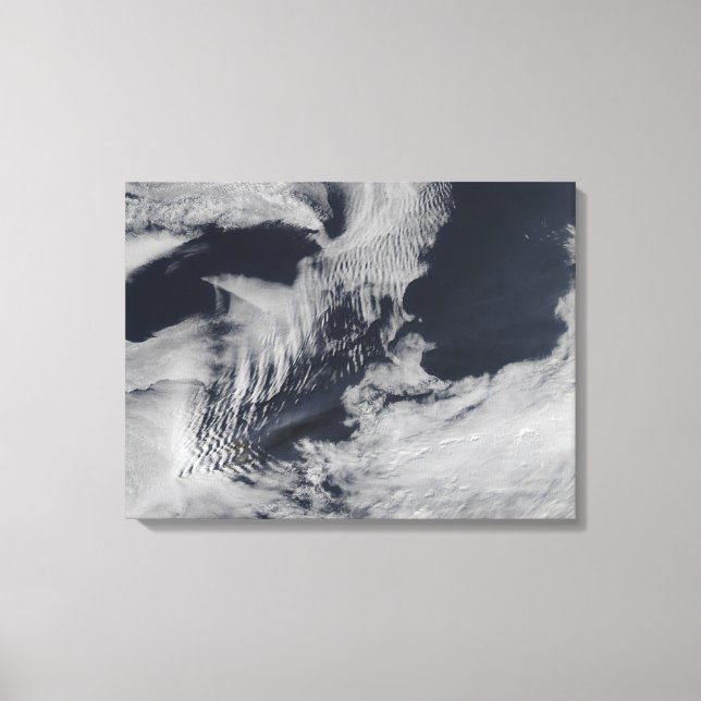 Schiffswellenförmige Wolken im Südindischen Ozean Leinwanddruck (Vorderseite)