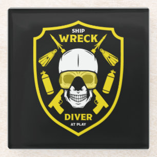 Schiffswrack-Divers Glasuntersetzer