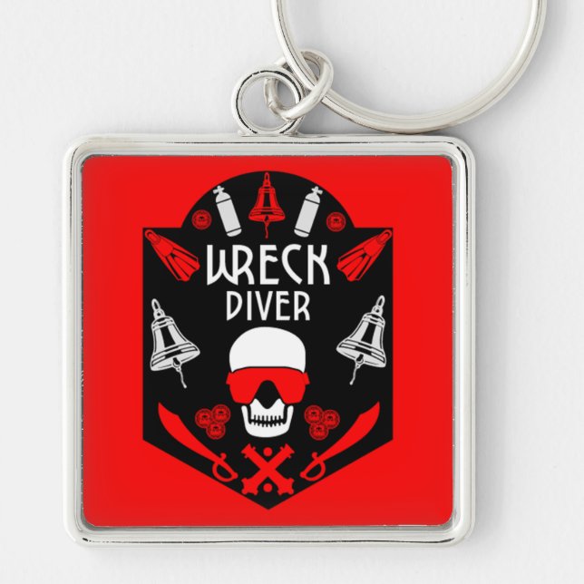 Schiffswrack-Divers Schlüsselanhänger (Vorne)