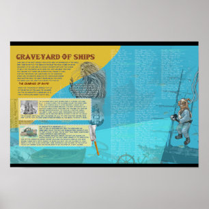 Schiffswracks des Lake Erie ELE Offiziell Merch Poster