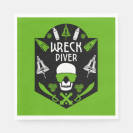 Schiffswrak Seetaucher Serviette