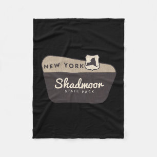 Schild am Shadmoor State Park New York Urlaub Fleecedecke