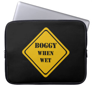 Schild "Buggy beim Nass" Laptopschutzhülle