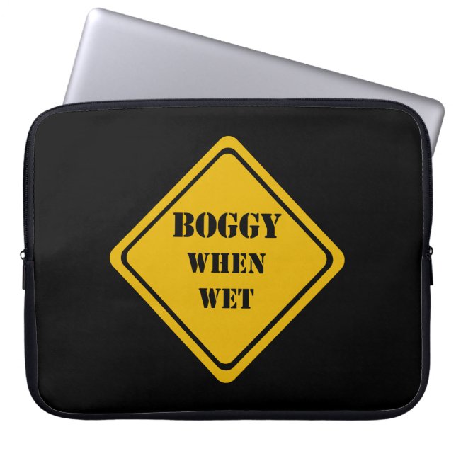 Schild "Buggy beim Nass" Laptopschutzhülle (Vorderseite)